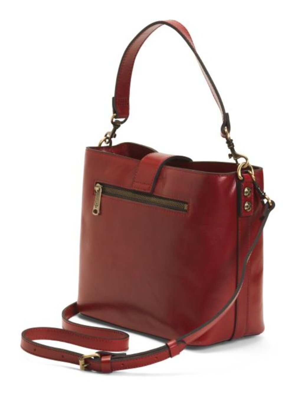 PATRICIA NASH Black Leather Irving Bucket Hobo Bag - Picture 4 of 5
